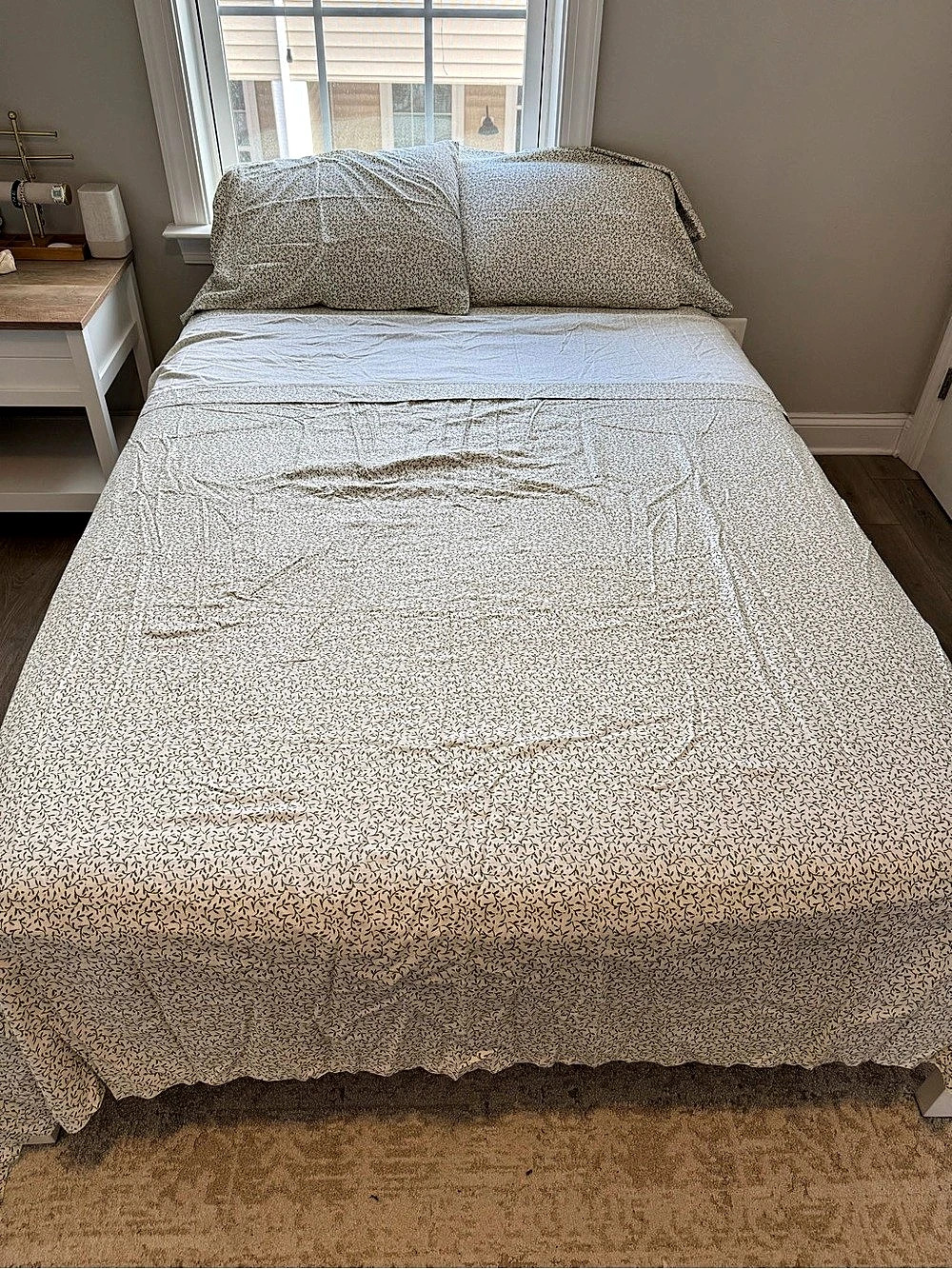 Threshold Green Vine Full 400 Thread Count Cotton Sateen 4-Piece Sheet Set
